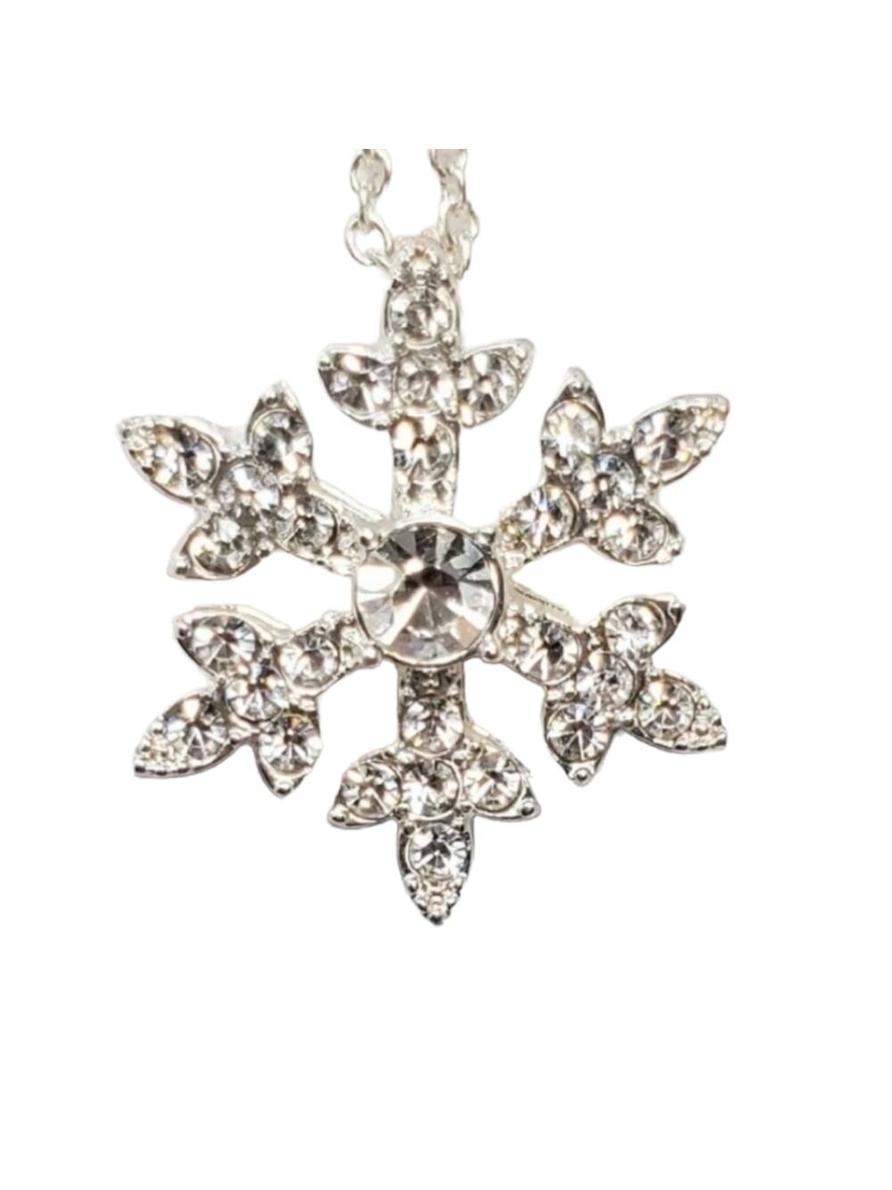 Disney Frozen Snowflake Rhinestone Necklace